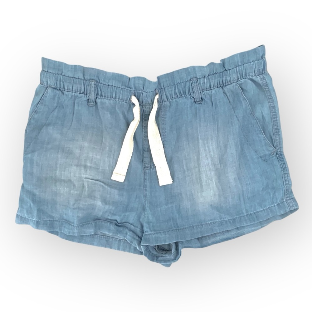 Harlow L chambray tie up bootie shorts boho hippie beach festival outdoors